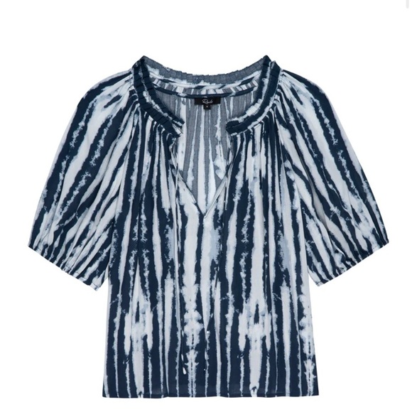 RAILS Laila Top Indigo Nile Navy and White Women's Top Size S​ - Picture 4 of 4